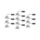 10er-Set LED Einbaulampen Calla IP65 schwenkbar 4000K Chrom-Matt - moderne blendfreie Einbaustrahler