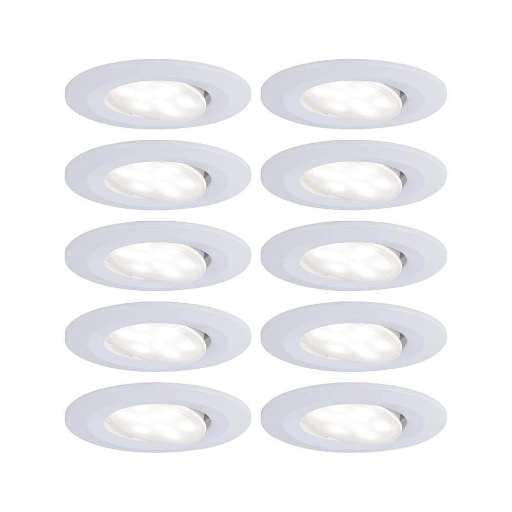 10er-Set LED Einbauleuchten Calla Dimmbar IP65 4000K Weiß