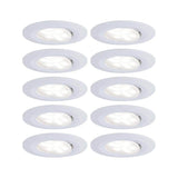 10er-Set LED Einbauleuchten Calla Dimmbar IP65 4000K Weiß