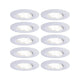 10er-Set LED Einbauleuchten Calla Dimmbar IP65 4000K Weiß in mattem Weiß, ideal für Neuinstallationen.