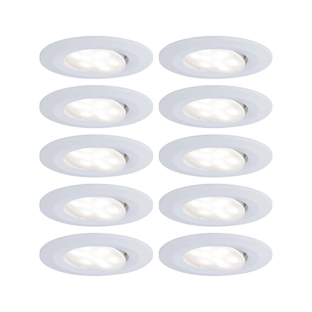 10 set luci incassate a LED Calla IP65 White girevole da 4000k