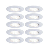 10 set luci incassate a LED Calla IP65 White girevole da 4000k