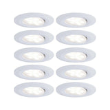 Juego de 10 focos empotrables LED Calla IP65 orientables 4000K Blanco
