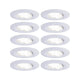 10er-Set LED Einbauleuchten Calla in Weiß, schwenkbar und blendfrei, ideal für Neuinstallationen.