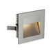 Eckige silbergraue Frame Curve LED Einbauleuchte für warmweißes Licht, ideal für Wand- und Deckeneinbau.