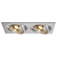New Tria II Downlight ES111 rechteckig Alu-Gebürstet