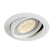 New Tria ES111 Downlight rund Weiß max. 75W inkl. Blattfedern, schwenkbarer Einbaustrahler mit GU10-Fassung