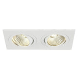 New Tria II LED Downlight Square Weiß 2x6W 38° 2700K