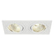 New Tria II LED Downlight Square Weiß 2x6W 38° 2700K mit zwei leistungsstarken Warmweißen LEDs.