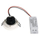 New Tria LED Round Downlight Weiß 6W 38° 3000K mit LED-Treiber und Kühlkörper