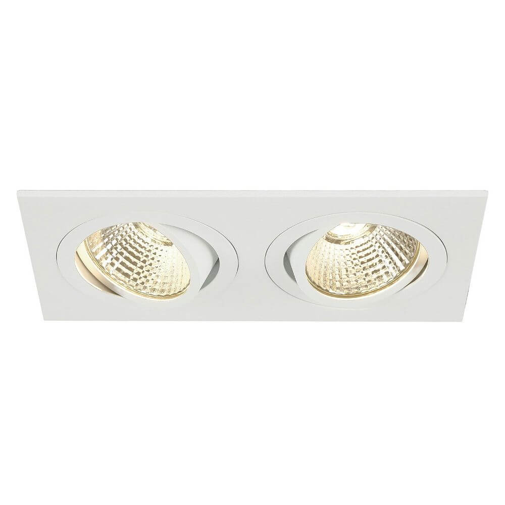 Nuovo Downlight LED Tria II bianco quadrati 2x6w 38 ° 3000K