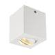 Triledo Square CL LED Aufbau-Downlight Weiß 38° 3000K in modernem Design, dreh- und schwenkbar, aus Aluminium.