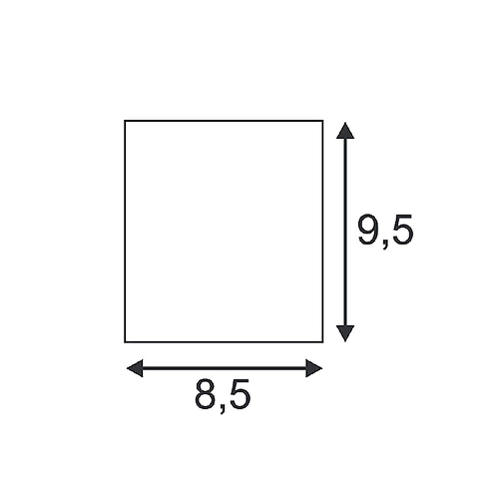 Triledo Square CL LED surface-mounted downlight white 38° 3000K