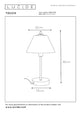 Tischleuchte Touch Touchdimmer mit Glasschirm Chrom (5)