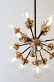 Lampada a sospensione Moltiplicatore a 18 luci vetro ottone 