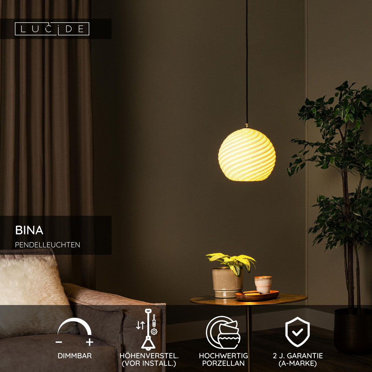 Hanglamp Bina porselein wit 25 cm (5)