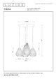 Hanglamp Cinzia met 4 lampen van porselein (6)