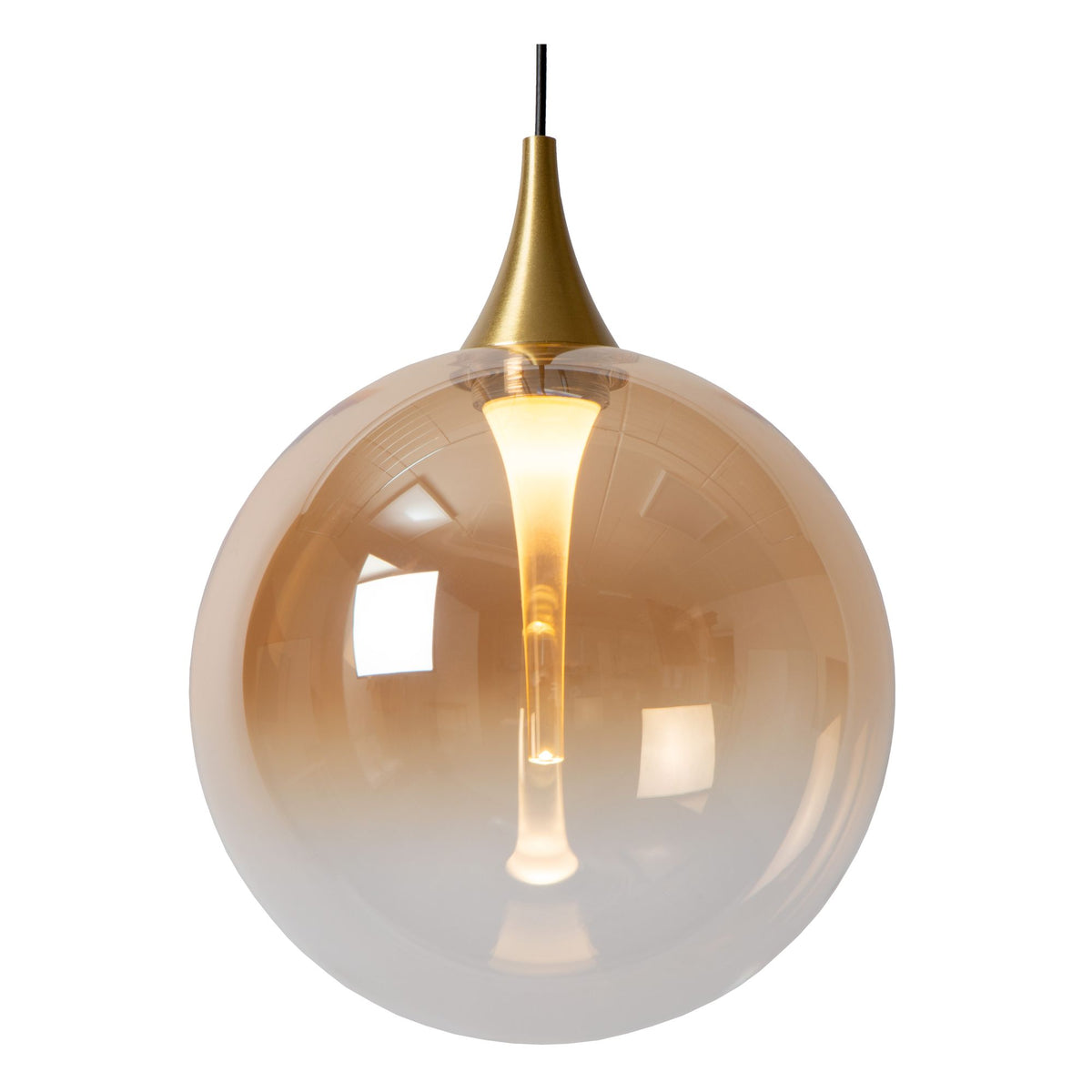 LED-Pendelleuchte Gisela dimmbar Glasschirm Amber (5)