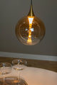LED-Pendelleuchte Gisela dimmbar Glasschirm Amber (3)