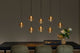 LED-Lampada a sospensione Gisela 8 luci dimmerabile vetro ambra 140cm (2)