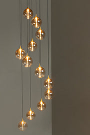 Gisela pendant light, 12-light, dimmable, height-adjustable (1)