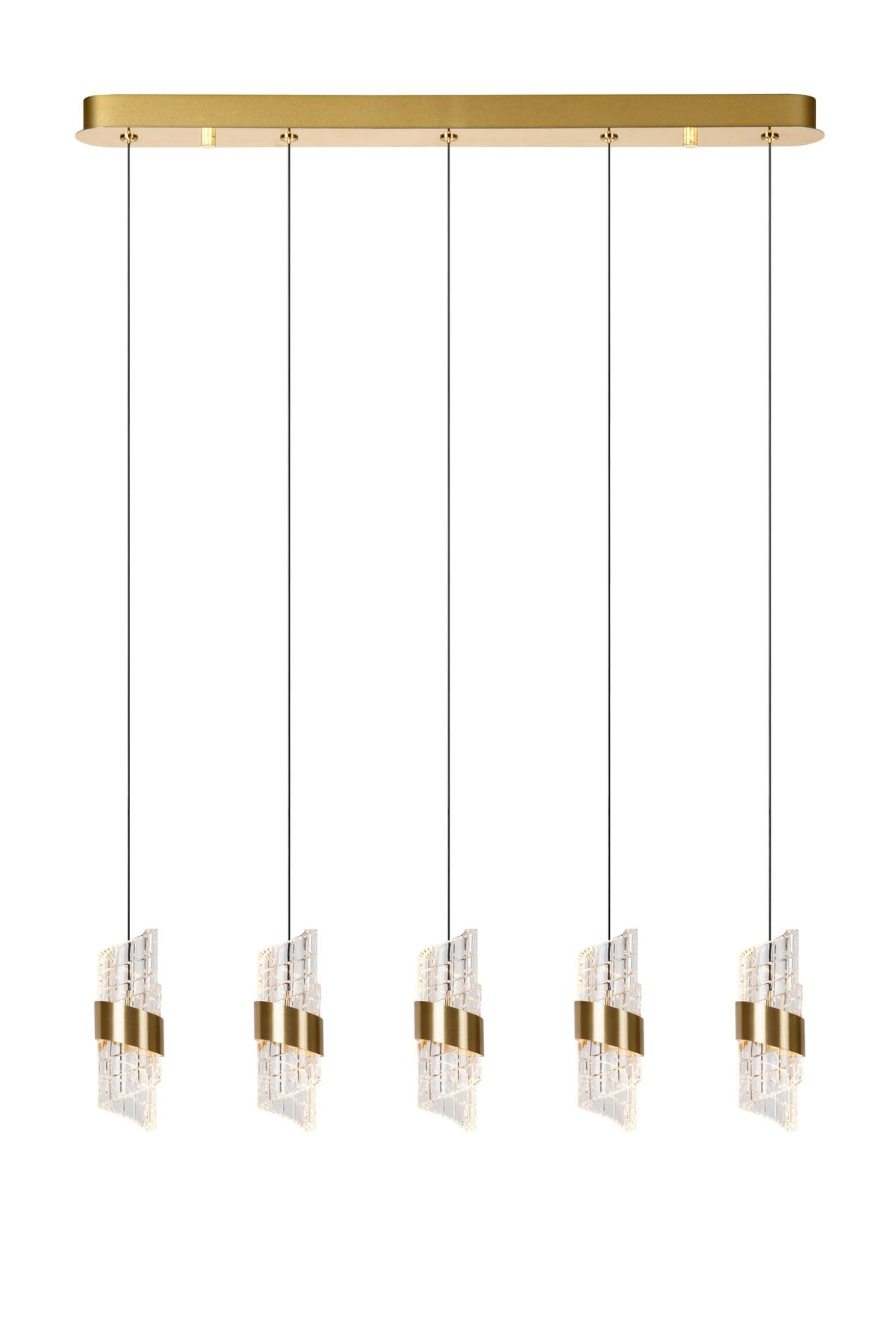 LED-Pendelleuchte Kligande 5-flammig dimmbar rechteckig (1)
