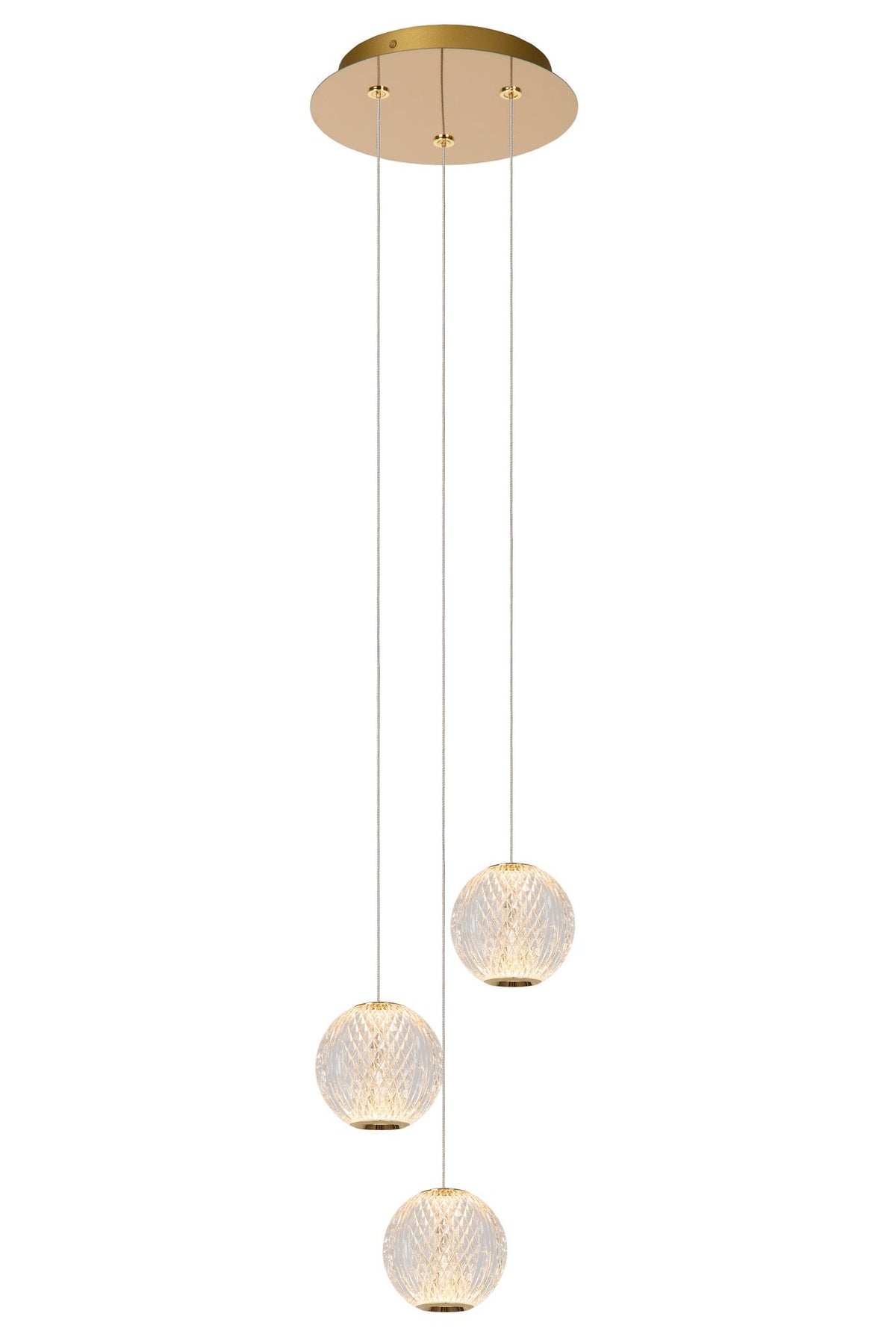 LED-Candeeiro suspenso Cintra de 3 luzes, regulável em altura e com regulação de intensidade Ø 25cm (2)