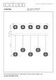 LED-pendant lamp Cintra 5-light dimmable rectangular (6)