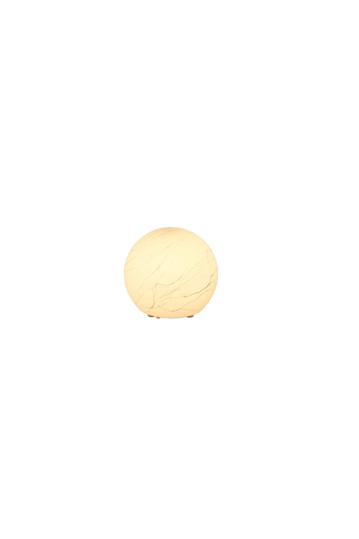 Lampada da tavolo Moon Piccolo in plastica, rotonda, Ø 20 cm, bianca 