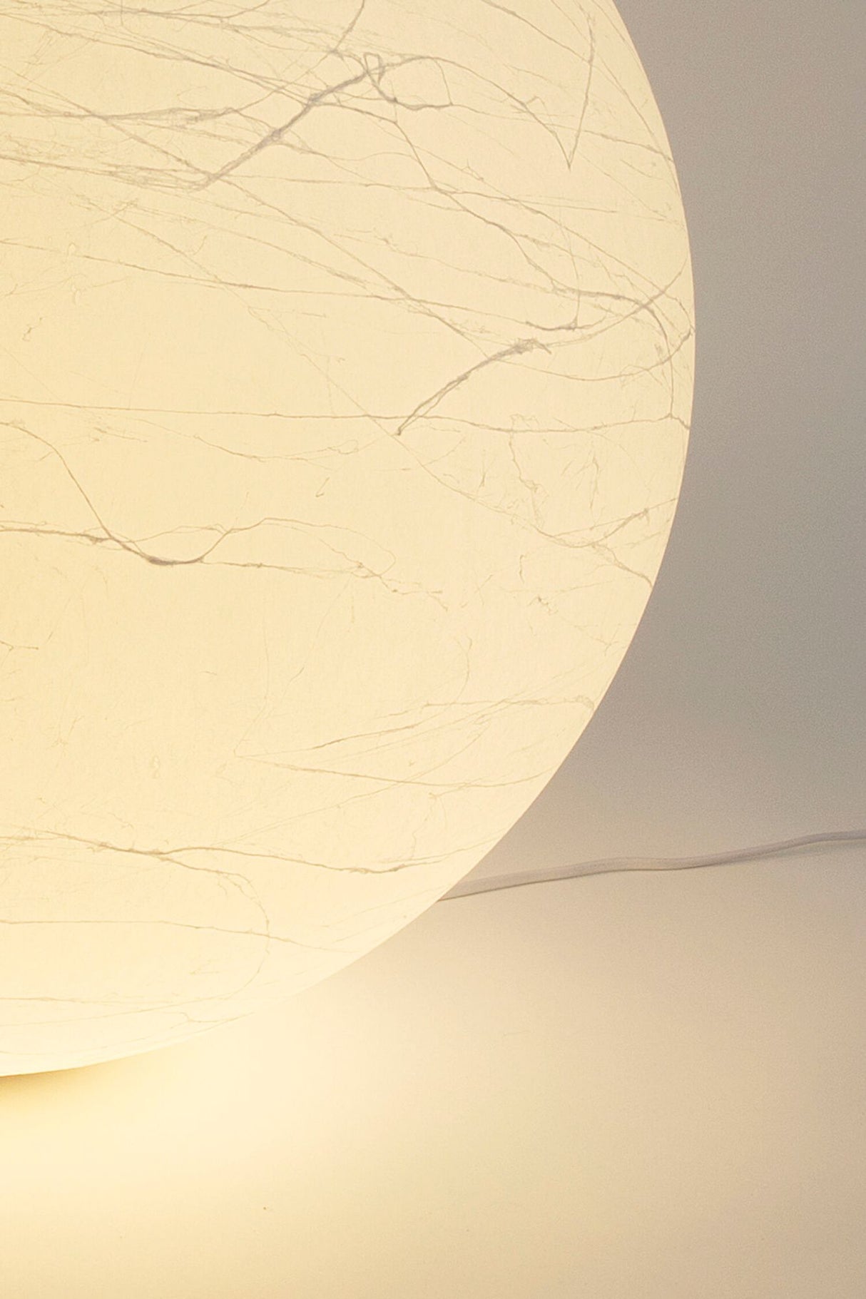 Tischlampe Moon Grande Kunststoff Rund Ø 40cm Weiß