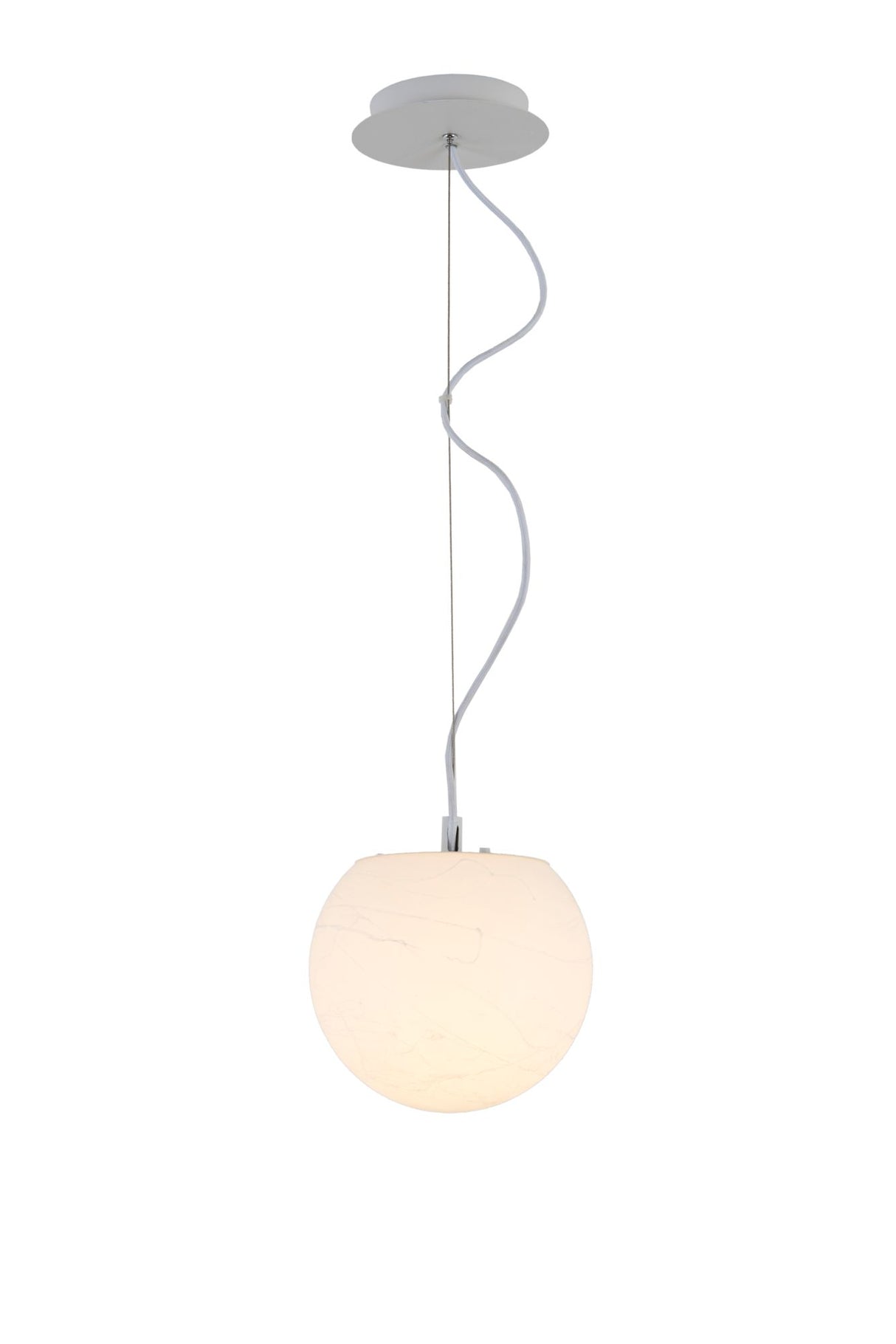 Hängelampe Moon Piccolo Kunststoff Rund Ø 20cm Weiß