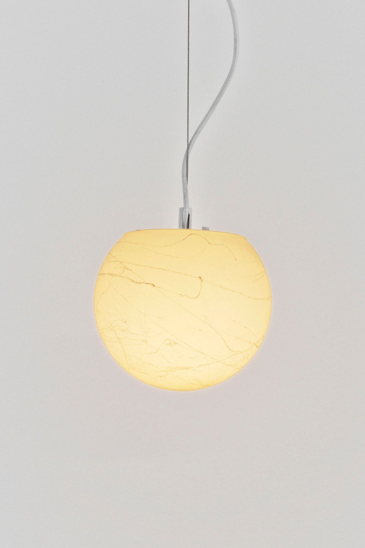 Hängelampe Moon Piccolo Kunststoff Rund Ø 20cm Weiß