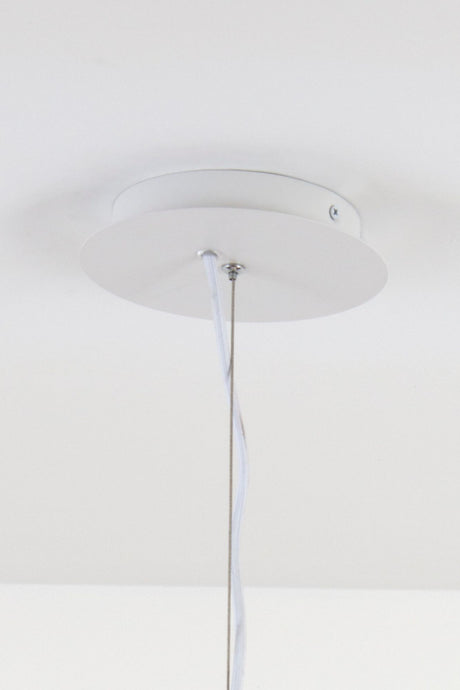 Lampa wisząca Moon Grande z tworzywa sztucznego, okrągła, Ø 40 cm, biała 