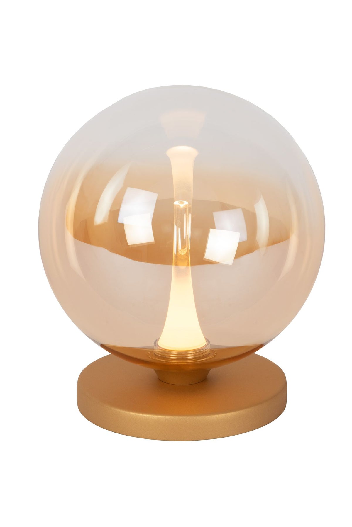 LED-Lampada da tavolo Gisela dimmerabile vetro Ø 16cm ambra bianco caldo (2)