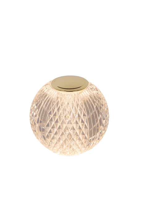 LED-Tischlampe Cintra mit Akku und Touchdimmer Ø 9cm Transparent (2)