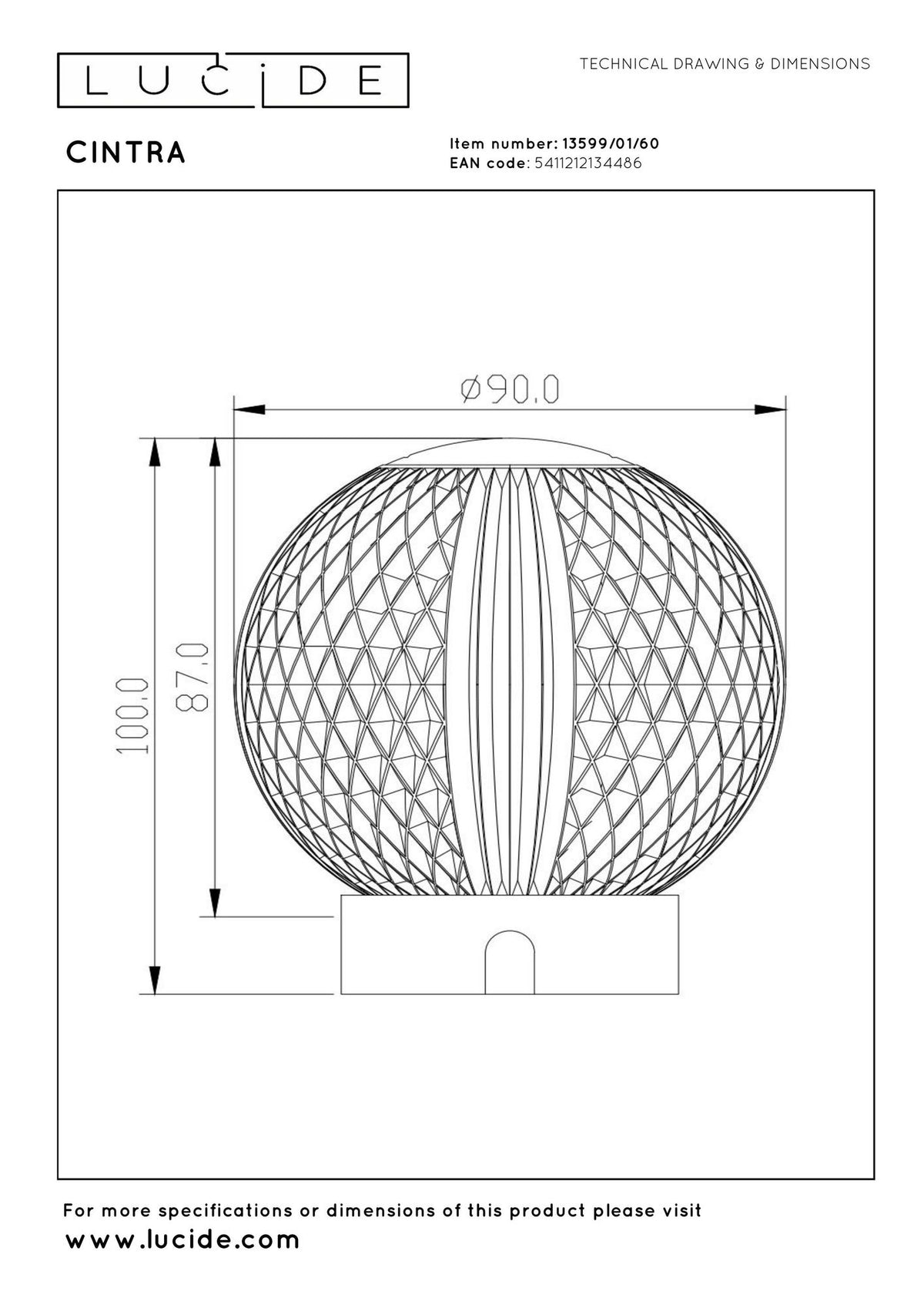 LED-Tischlampe Cintra mit Akku und Touchdimmer Ø 9cm Transparent (7)