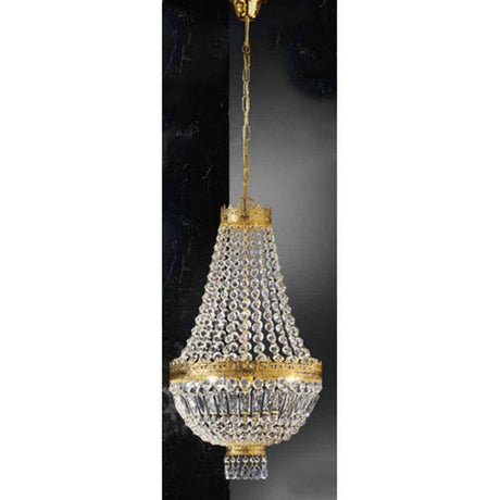 Cupola Nickel Lampada a sospensione a 3 luci nichel lucido Ø 40 cm in elegante design in cristallo.