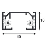 1-Phasen Hochvoltschiene Aufbauversion weiß 2m