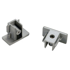 End caps for 1-phase high-voltage surface-mounted track, silver-grey, 2 pieces - plastic end cap set for high-voltage system.