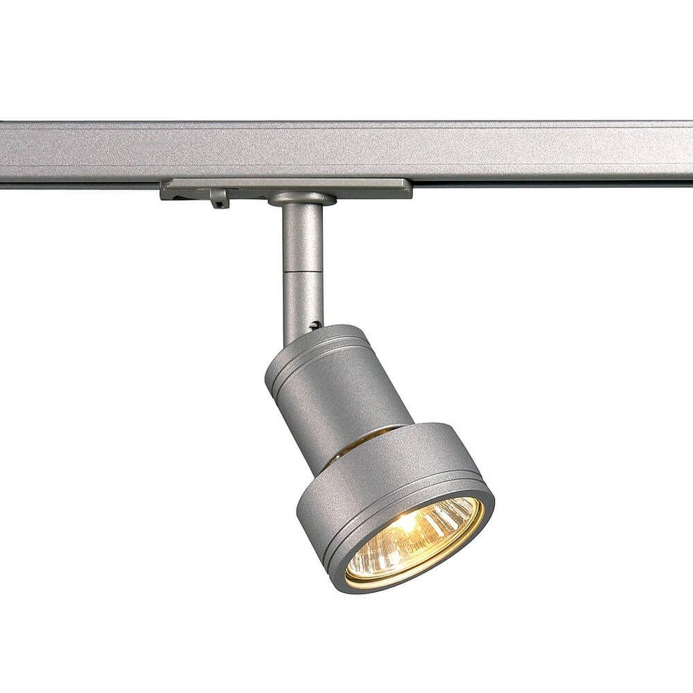 Puri Leuchtenkopf silbergrau GU10 max. 50W inkl. 1P.-Adapter an Hochvolt Schiene