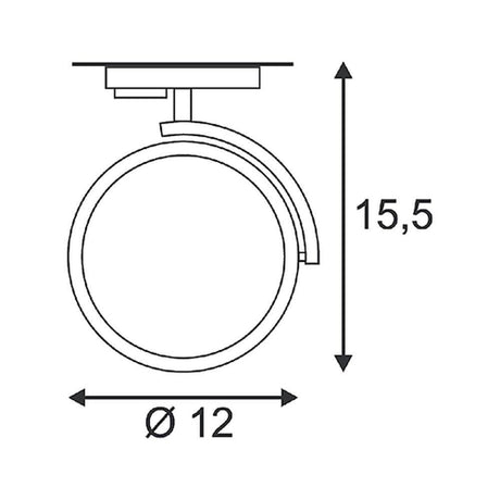 Kalu Track QPAR111 Leuchtenkopf schwarz inkl. 1P.-Adapter