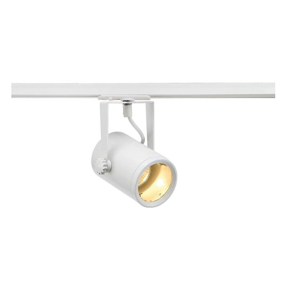 Euro Spot GU10 weiß max. 25W inkl. 1P.-Adapter, dreh- und schwenkbarer Hochvoltstrahler für 1Phasen Hochvolt-System.