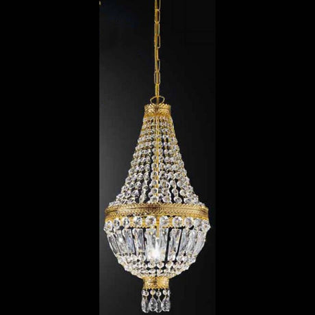 Lampada a sospensione Cupola Gold placcata in oro 24 carati Ø 30 cm con cristalli scintillanti