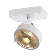 Kalu 1 QPAR Deckenleuchte Weiß ES111 max. 75W, schwenkbare weiße Deckenlampe mit Halogenlicht