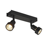 Puri 2 ceiling lamp black 2xGu10 max. 2x50W with decoring