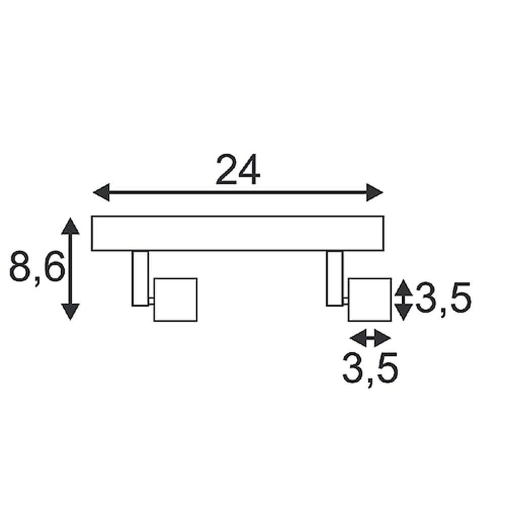 Puri 2 loftslampe sort 2xGU10 max