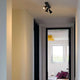 Puri 3 Deckenleuchte Schwarz 3xGU10 max. 3x50W mit Decoring im modernen Flur.