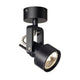 Inda Spot GU10 Wand- und Deckenleuchte schwarz max. 50W in modernem Design, dreh- und schwenkbar für gezielte Beleuchtung.
