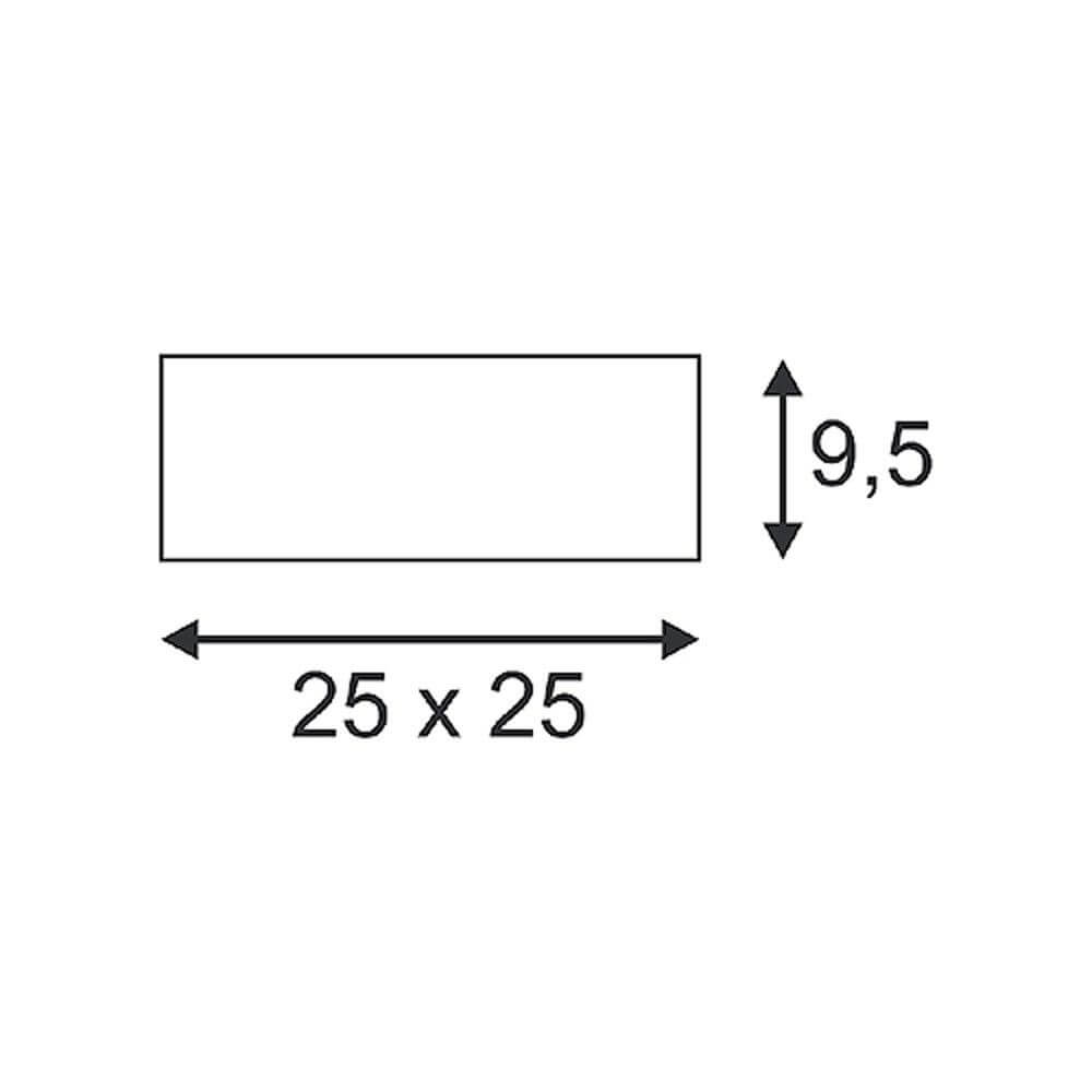 Deckenleuchte GL 104 E27 eckig weisser Gips max. 2x25W