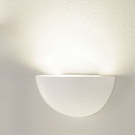 Vegglampe GL 101 E14 halvrund hvit gips maks. 40W 